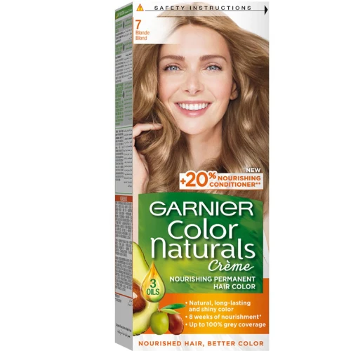 صبغة شعر جارنييه كولور ناتشرلز لون أشقر رقم 7 - 1 عبوة