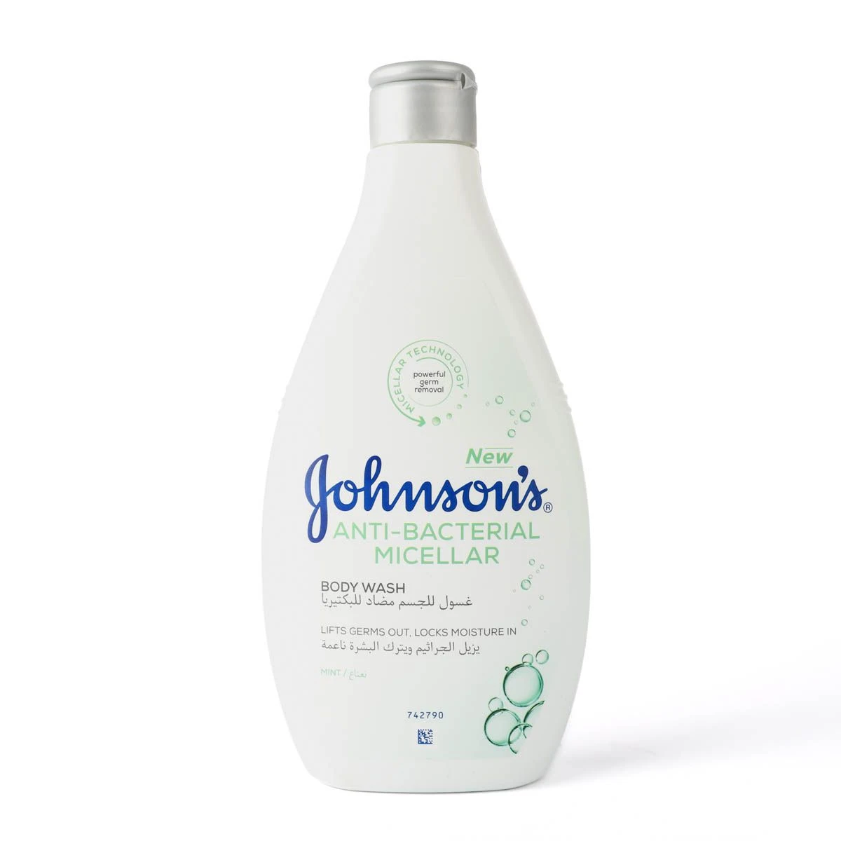 جونسون سائل استحمام ميسلار  مضاد للبكتيريا  بنكهة النعنع 250 مل
