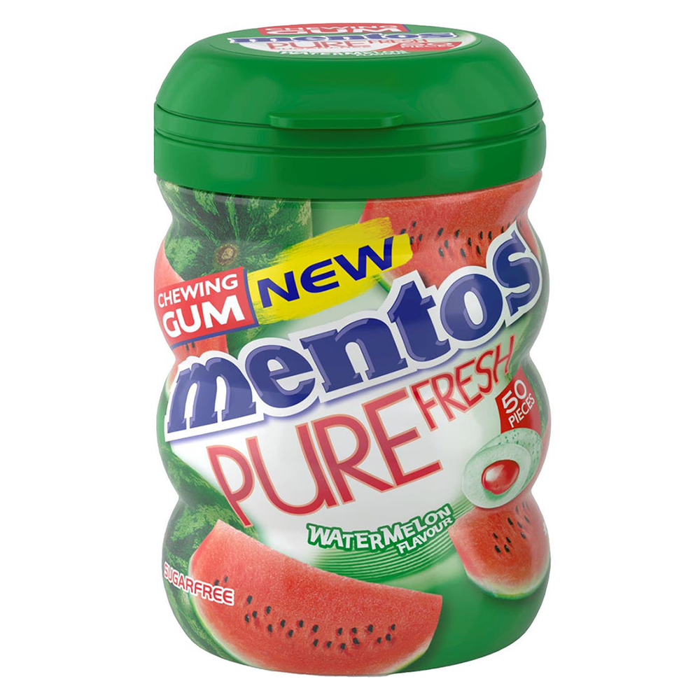 منتوس، علكة، بيور فريش، بنكهة البطيخ - 50 قطعة