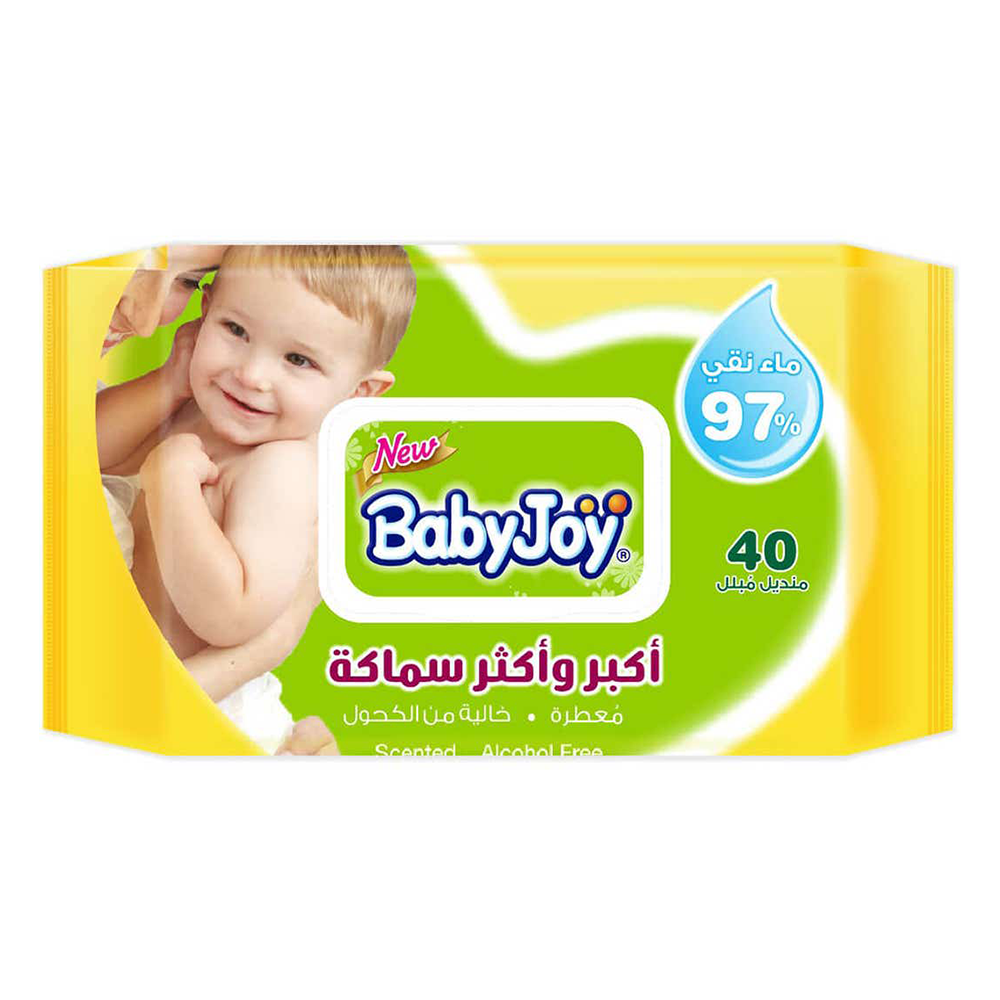 بيبي جوي مناديل مبللة سميكة معطرة 40 منديل
