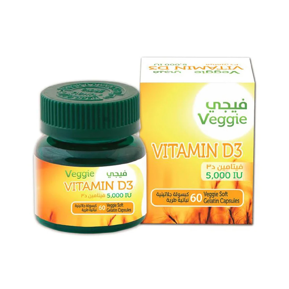 فيجي، فيتامين د3، 5000 وحدة دولية - 60 كبسولة