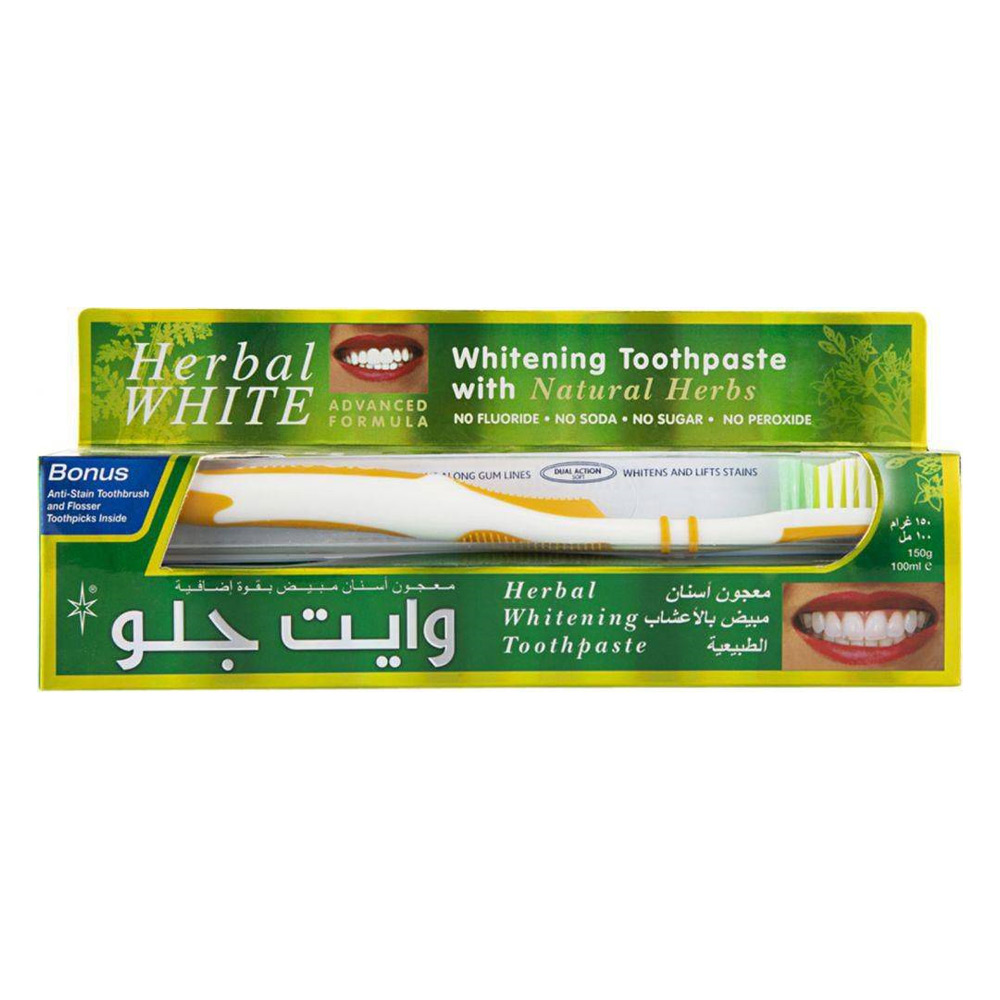 معجون أسنان وايت جلو بالاعشاب  100 مل