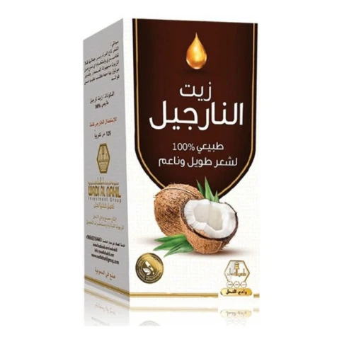 زيت النارجيل لشعر طويل من وادي النحل  125 مل