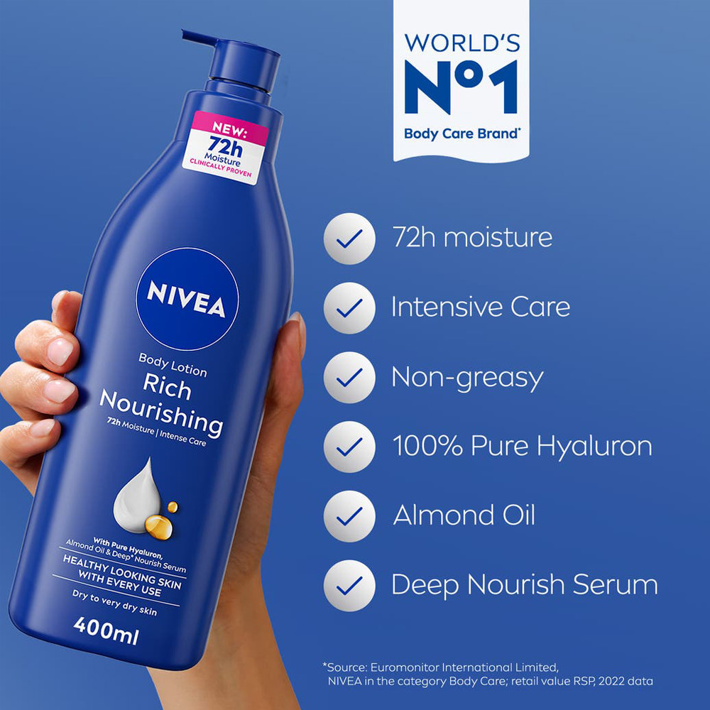 نيفيا، لوشن للجسم، مرطب اصلاح وعناية، للبشرة شديدة الجفاف - 400 مل