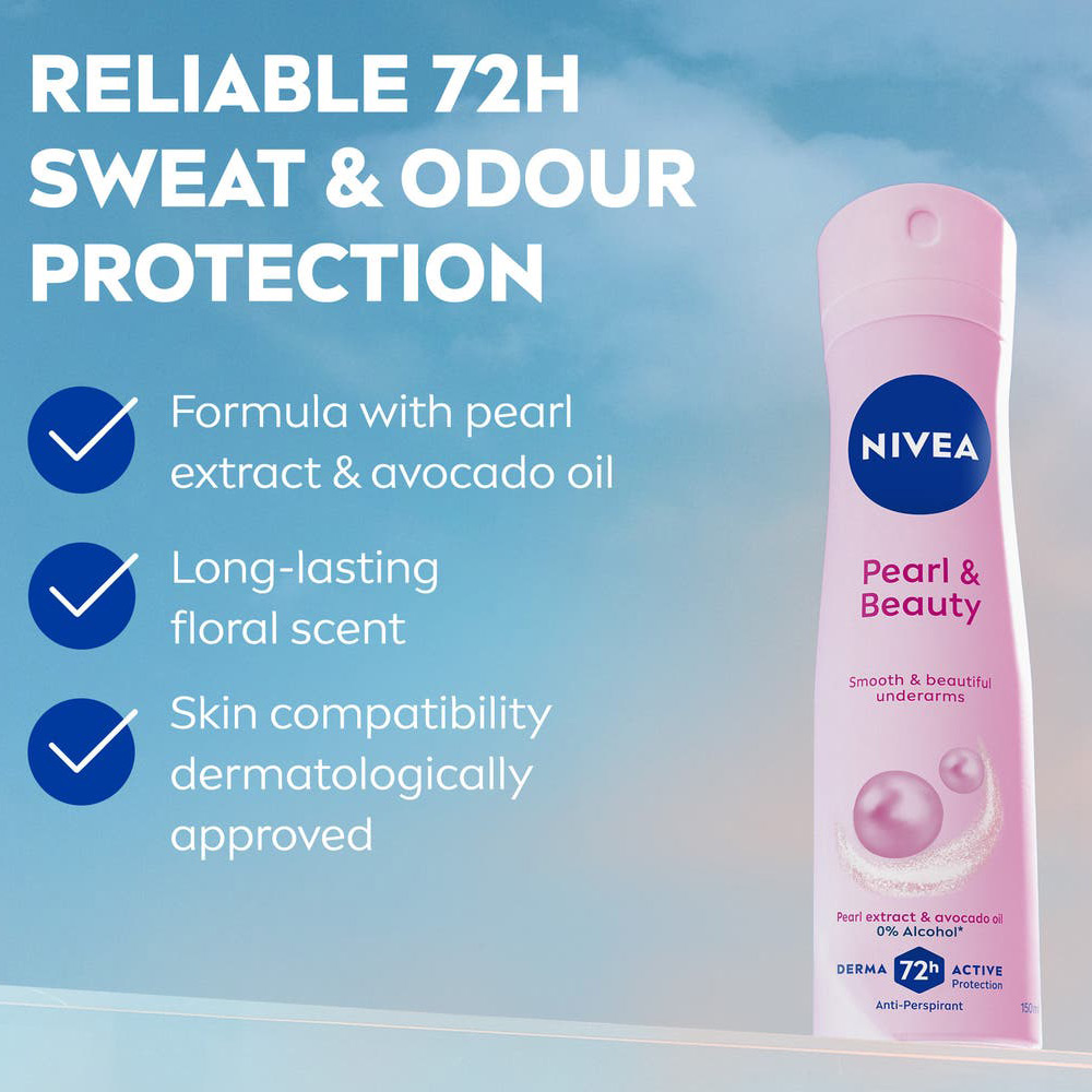 نيفيا بخاخ مضاد تعرق نسائيPearl Beauty عبوة 150مل