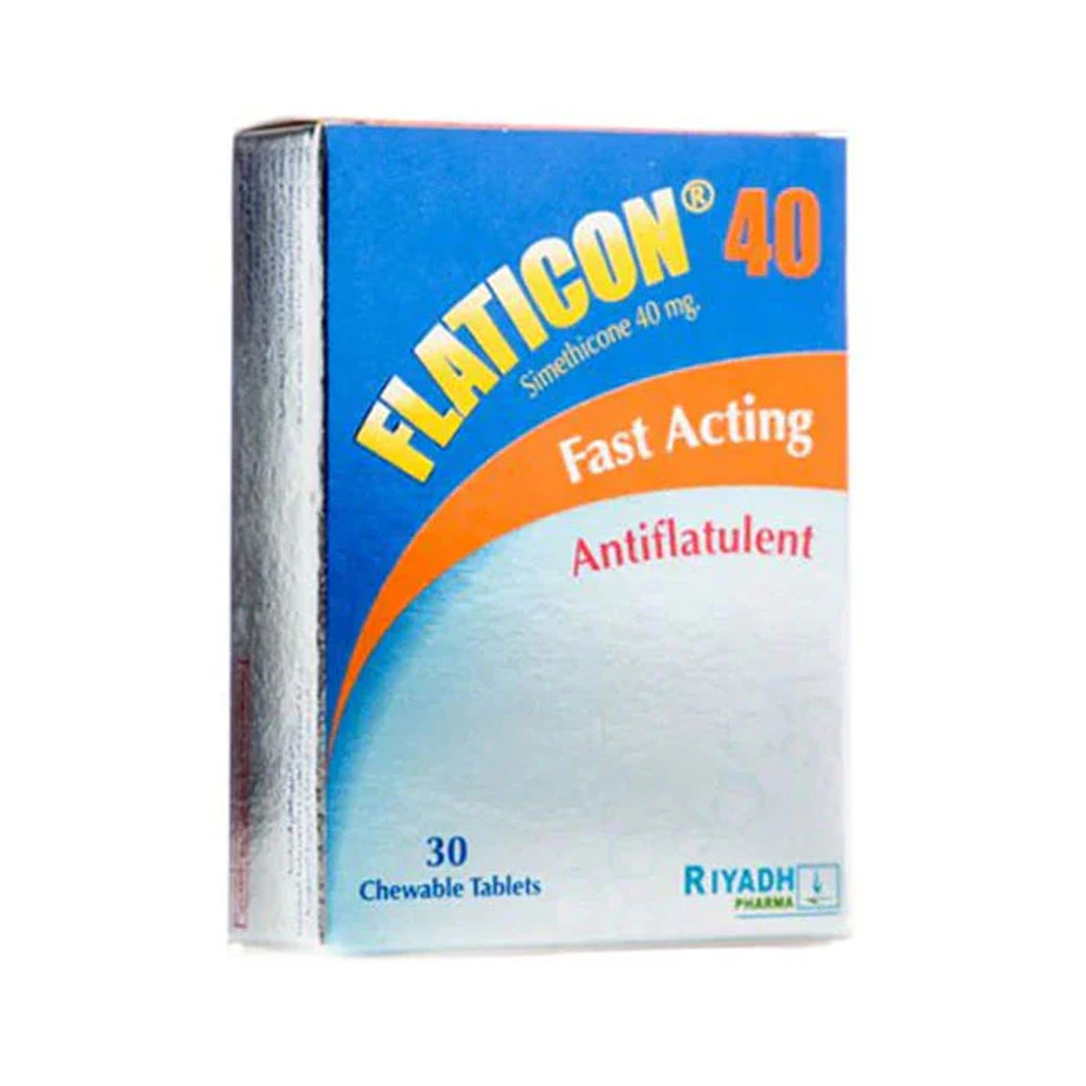 فلاتكون، سيميثيكون 40 مجم، أقراص قابلة للمضغ - 30 قرص