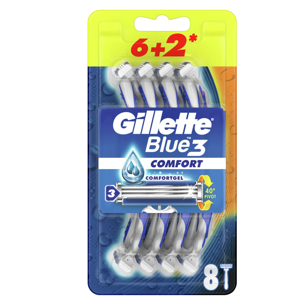 ماكينة حلاقة جيليت بلو3  - 6+2 قطعة