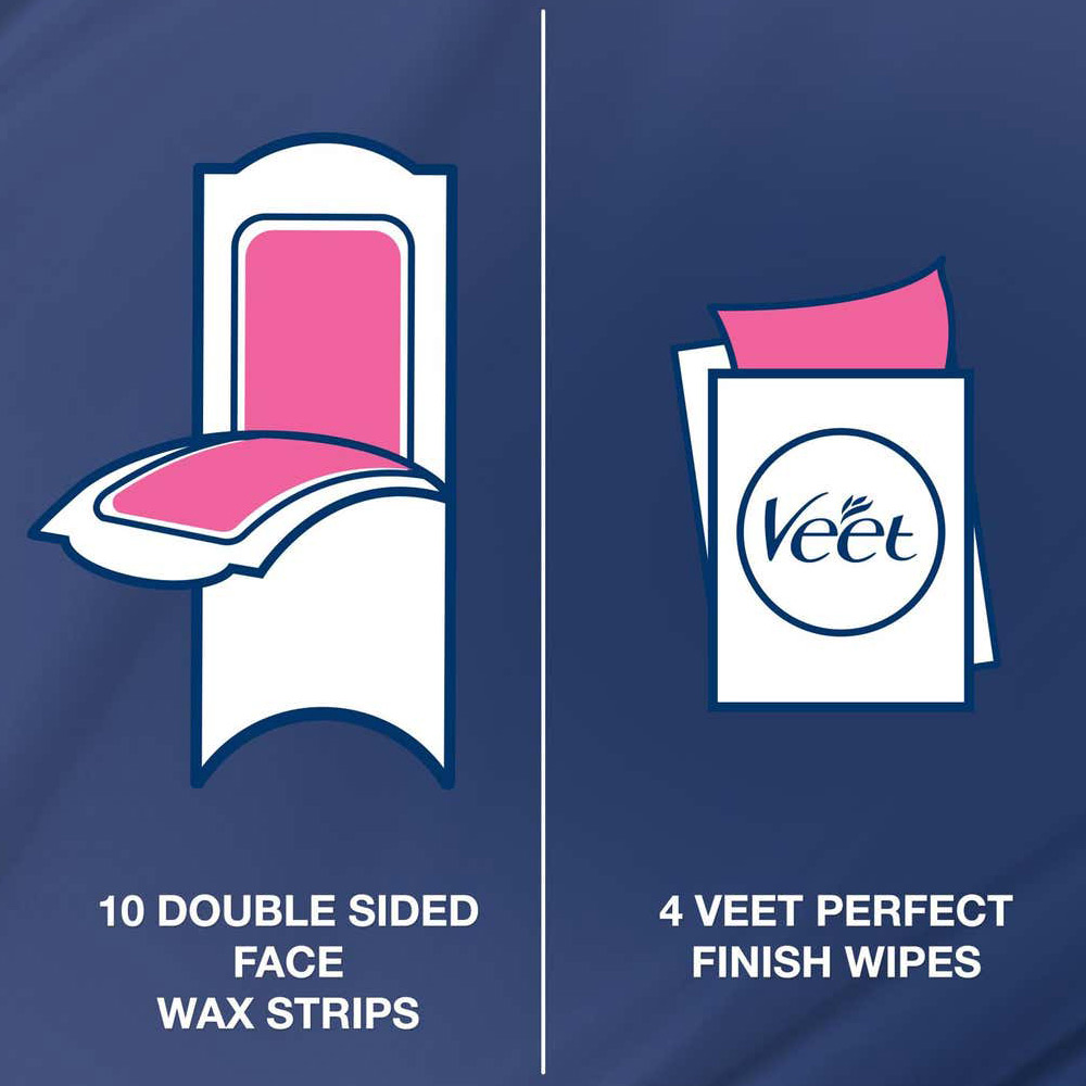 فيت شرائح شمعية الشمعية للساقين والجسم البشرة الجافة - 20 قطعة