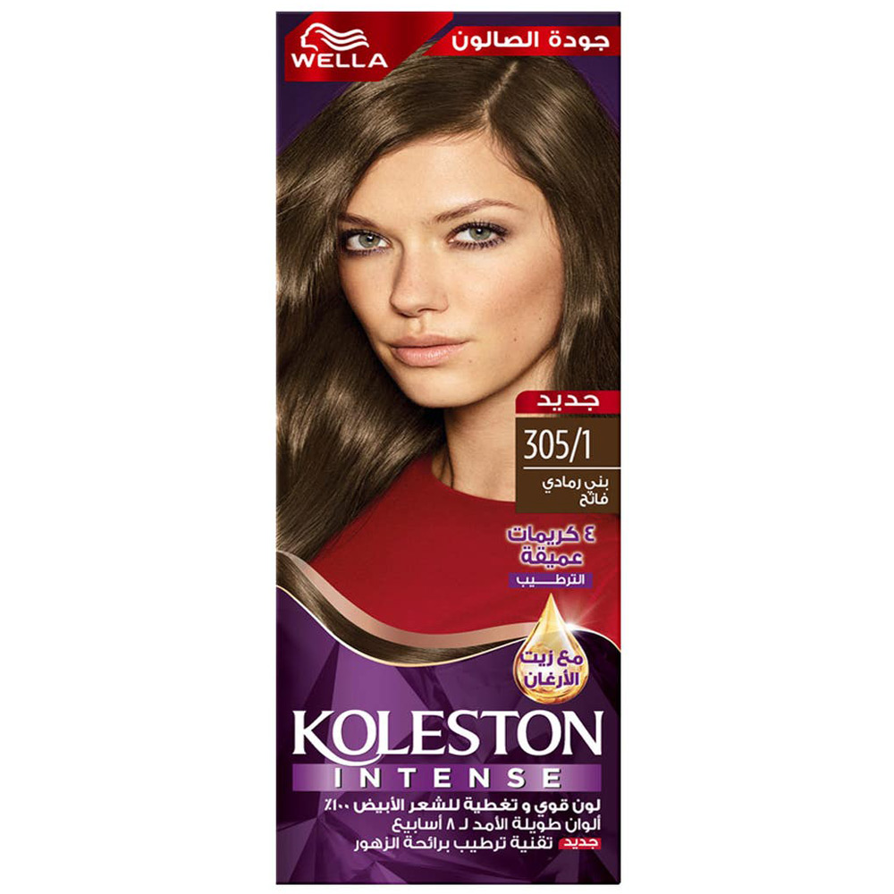 ويلا، كوليستون، صبغة شعر، بني رمادي فاتح رقم 305/1 - 1 عبوة