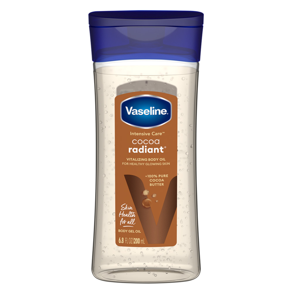 فازلين انتنسيف زيت جل للجسم بالكاكاو تغذية وتنشيط البشرة - 200 مل