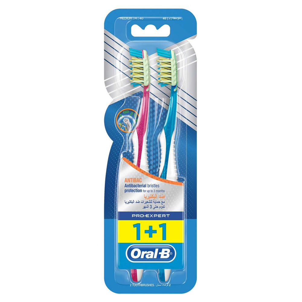اورال بي فرشاة اسنان اكسترا كلين وسط 1+1