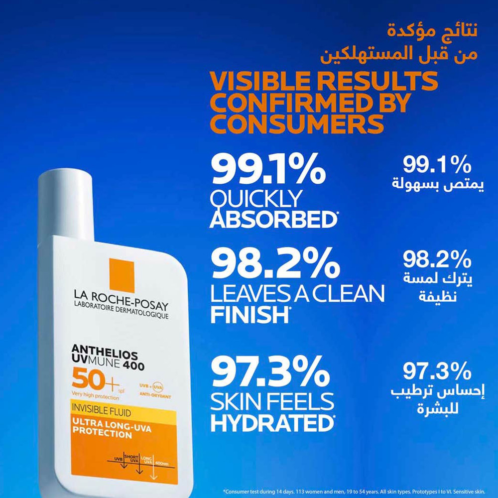واقي شمس سائل انثيليوس 400 (SPF +50) من لاروش بوزاي - 50 مل
