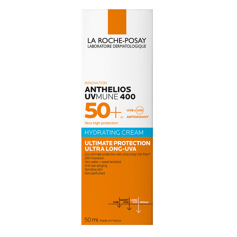 لاروش بوزيه أنثيليوس يوفي ميون 400 واقي شمس كريم مرطب SPF 50+ 50 مل