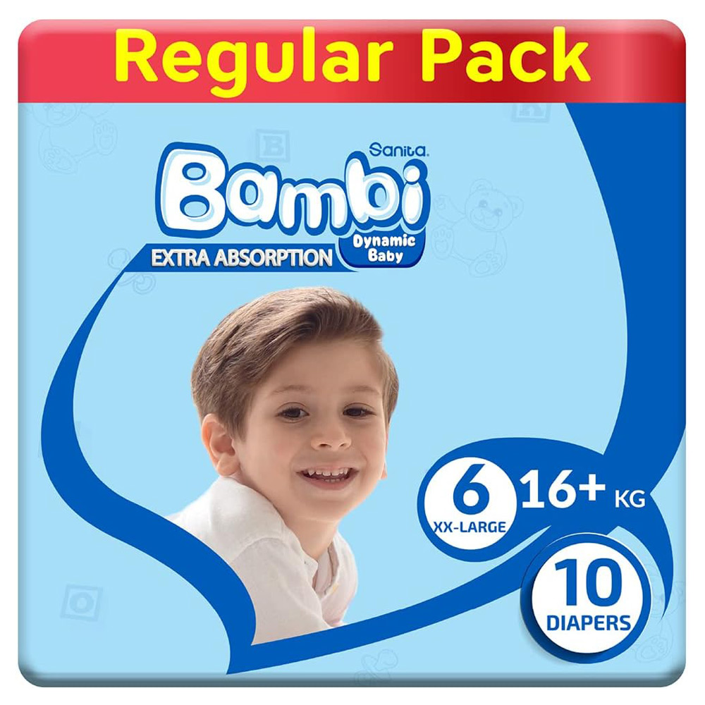 بامبي حفاضات (6) 10 حفاضة