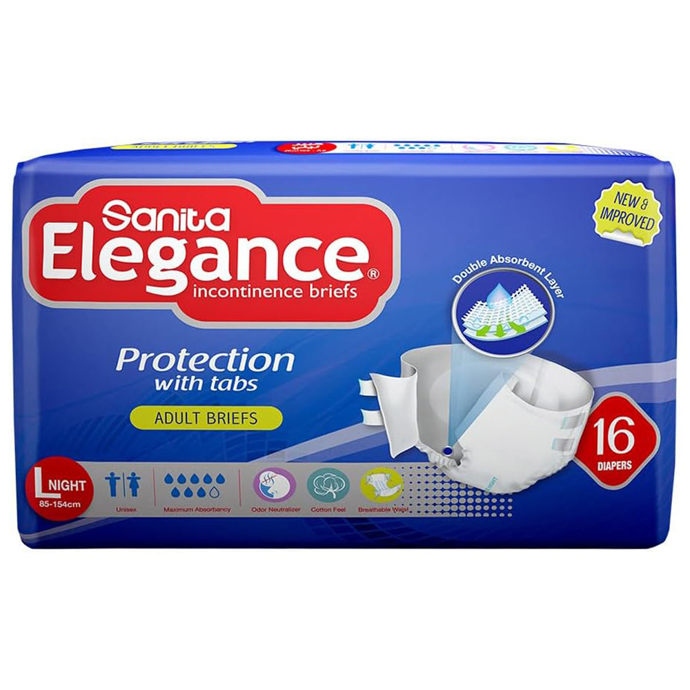 حفاضات كبار السن سانيتا اليغنس مقاس (L) 16 قطعة