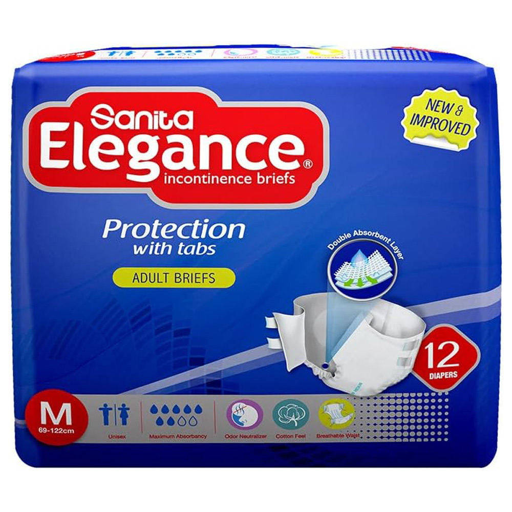 حفاضات كبار السن سانيتا اليغنس مقاس (M) 12 قطعة