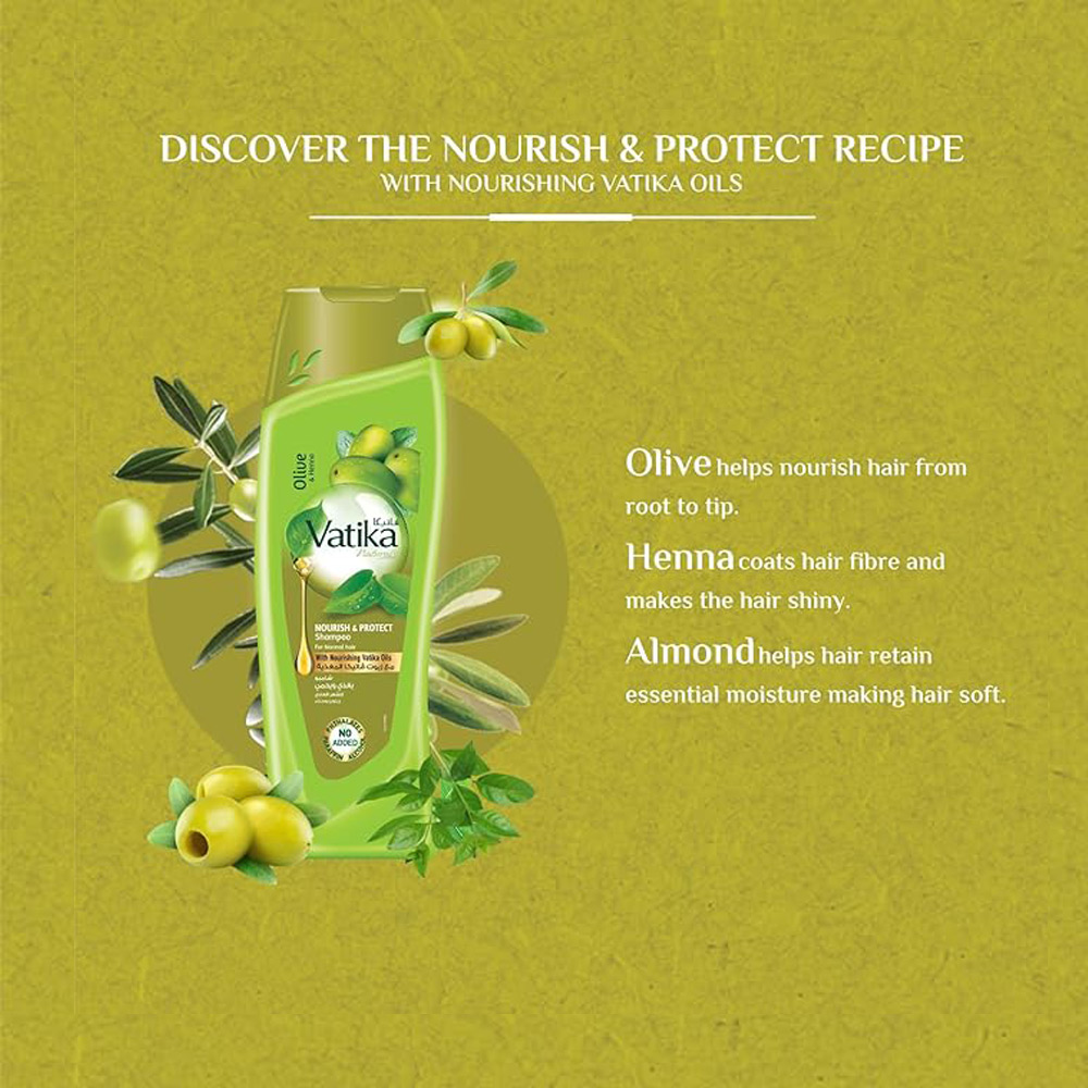 شامبو فاتيكا تغذية وحماية بزيت الزيتون -  400 مل