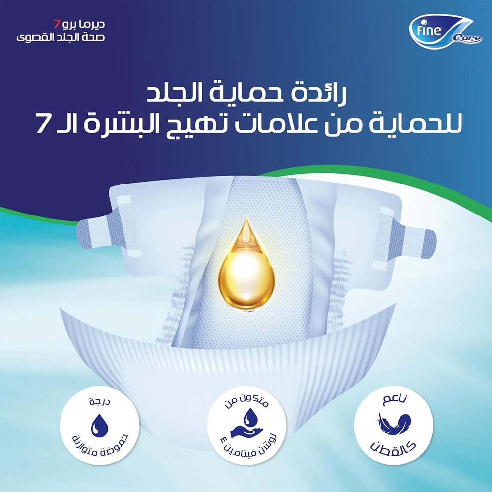 حفاضات كبار السن فاين كير مقاس L عادي - 16حفاضة