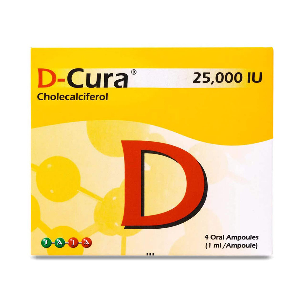 دي - كيورا فيتامين د 25000 وحدة 4 امبولات شراب