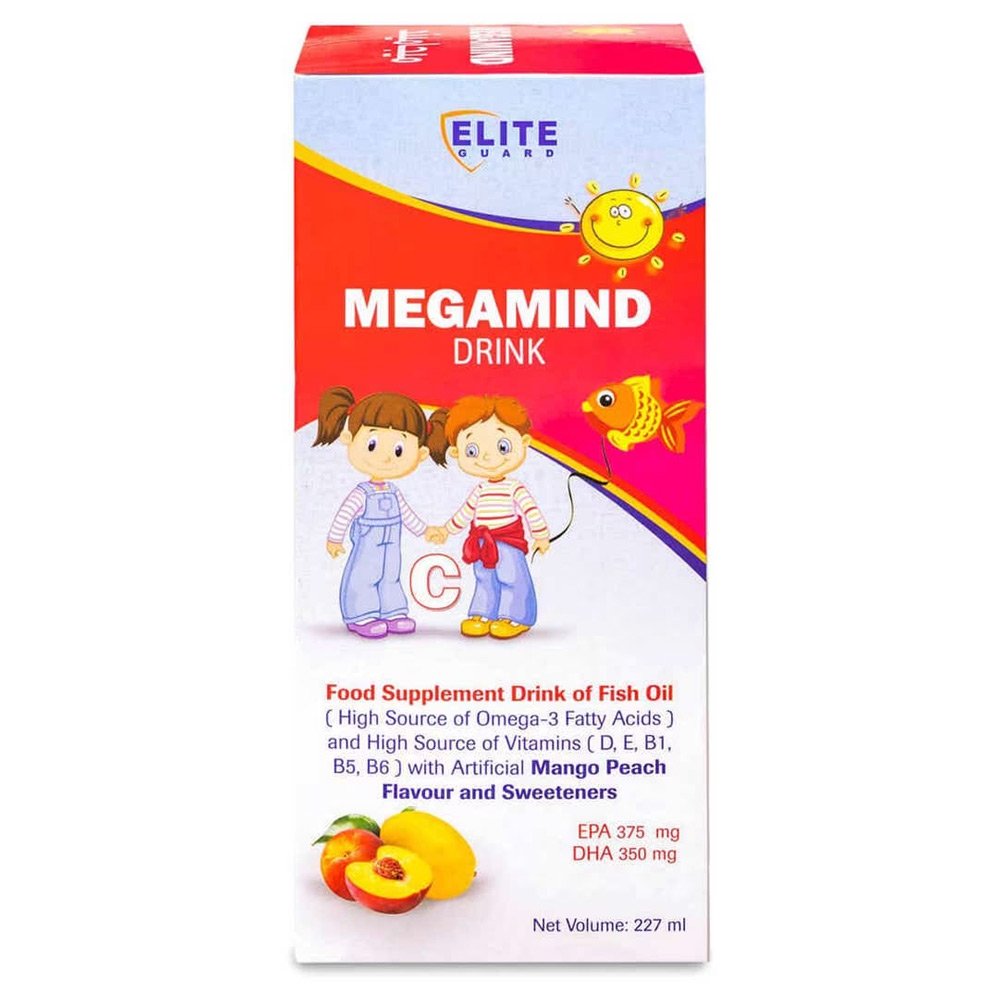 Megamind Omega 3 Syp Peach Mango Liquid 227ml