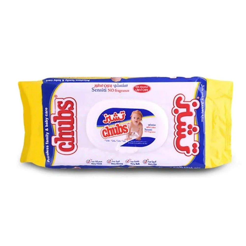 تشبز مناديل مبللة وسط بدون عطر 40 حبة