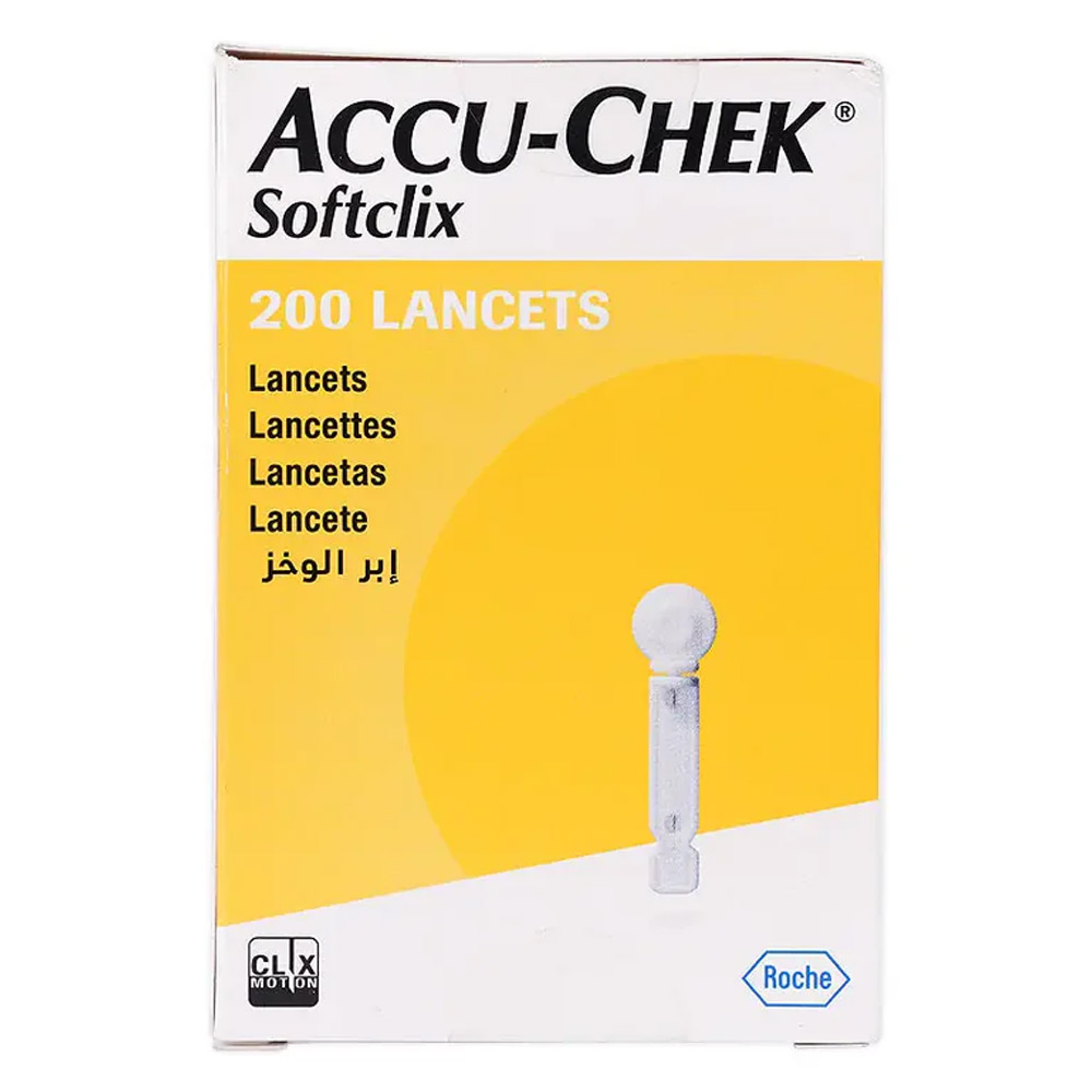أكيو تشيك سوفت كليكس إبر وخز لجهاز قياس مستوى السكر في الدم - 200 قطعة