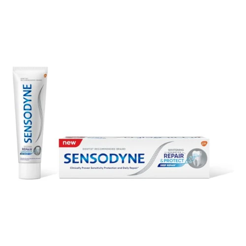 معجون أسنان سنسوداين ترميم وحماية المطور مع تبييض - 75 مل