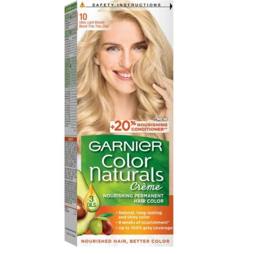 جارنير صبغة شعر، كولور ناتشرلز، أشقر ثلجي فاتح رقم 10 - 1 عبوة