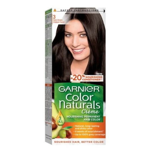 جارنير صبغة شعر كولور ناتشرلز بنى غامق رقم 3 - 1 عبوة