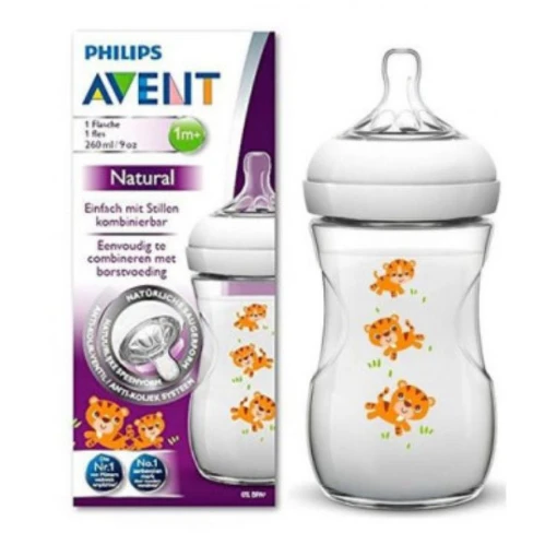 فيليبس افنت ناتشورال رضاعة بلاستك للأطفال بنقشة النمر 260 مل