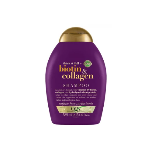 شامبو للشعر للكثافة والحجم وبيوتن وكولاجين من أو جي أكس - 385 مل