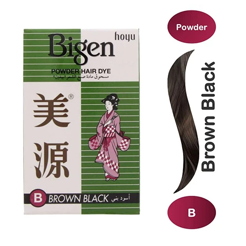 بيجن مسحوق صبغ الشعر باللون الأسود البني - 1 عبوة