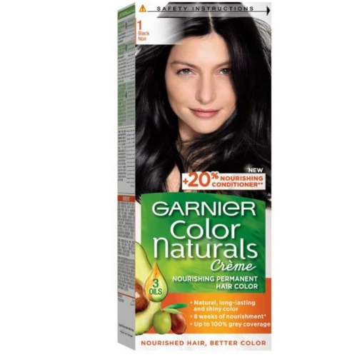 صبغة شعر جارنييه كولور ناتشرلز طبيعي اسود رقم 0.1 - 1 عبوة