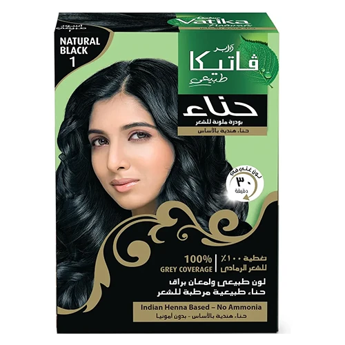 فاتيكا حناء الشعر باللون الأسود طبيعي - 1 عبوة