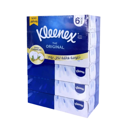 مناديل وجه كلينكس 90 منديل مزدوج - 6 علب