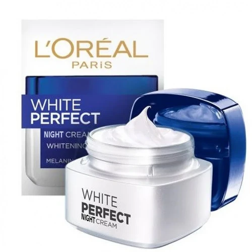 لوريال باريس كريم الليل يفتح و يوحد اللّون بحجر التورمالين و الفيتامين إي - 50 مل