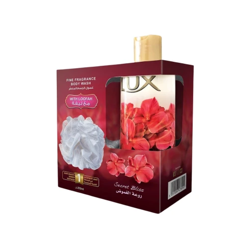 لوكس سائل استحمام روعة الغموض 250 مل + ليفة