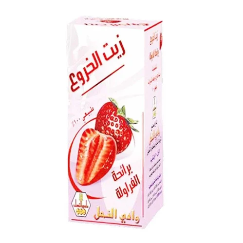 وادي النحل زيت الخروع بنكهة الفراولة - 60 مل