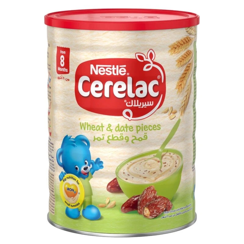 سيريلاك دقيق الحبوب للأطفال بالحديد+ قمح وقطع التمر - 1 كجم