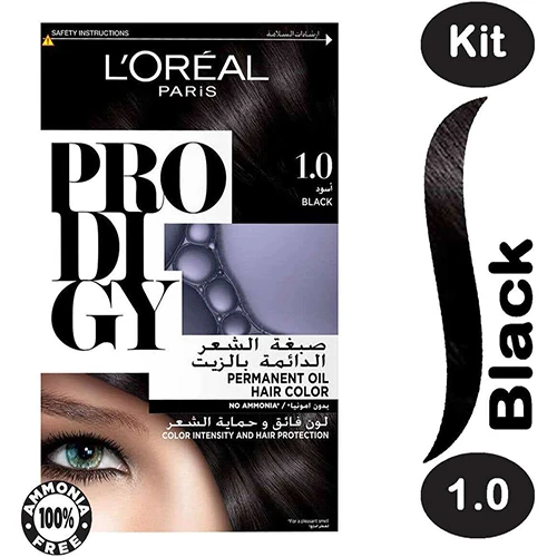 لوريال برودجي صبغة الشعر بالزيت باللون أسود غامق 1.0 - 1 عبوة