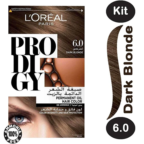 لوريال برودجي صبغة الشعر بالزيت باللون الأشقر الغامق 6.0 - 1 عبوة