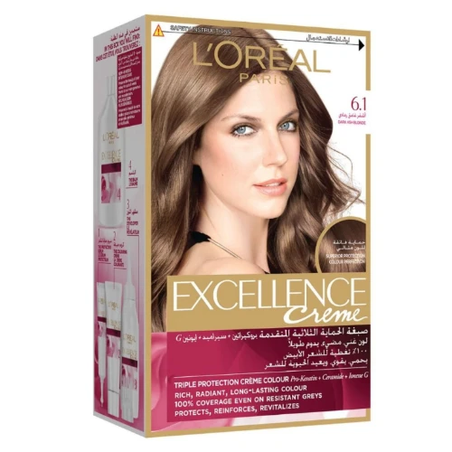 لوريال اكسلانس صبغة شعر لون أشقر غامق رقم 6 - 1 عبوة