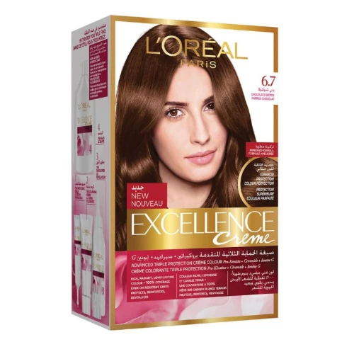 لوريال اكسلانس صبغة شعر بني شوكولاتة 6.7 - 1 عبوة
