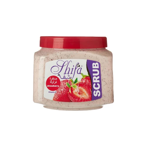 شفا صنفرة ومنظف الوجه الطبيعي فراولة - 500 مل