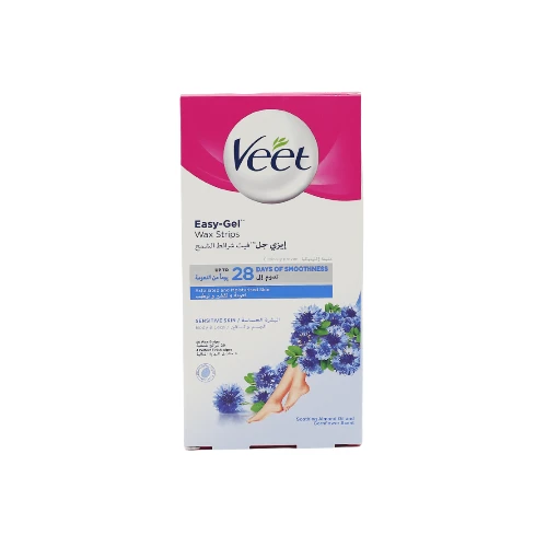 فيت شرائح شمعيه الشمعية للساقين والجسم البشرة الحساسة - 1 عبوة