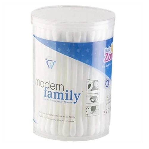 بيبي زون قطن أذان بلاستك 100عود  - 8411