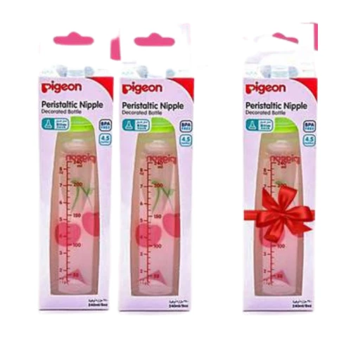 بيجون رضاعة بلاستيك 240 مل رسومات عرض 2+1