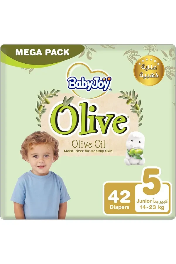 بيبي جوي حفاضات (5) بزيت الزيتون 42 حفاضة