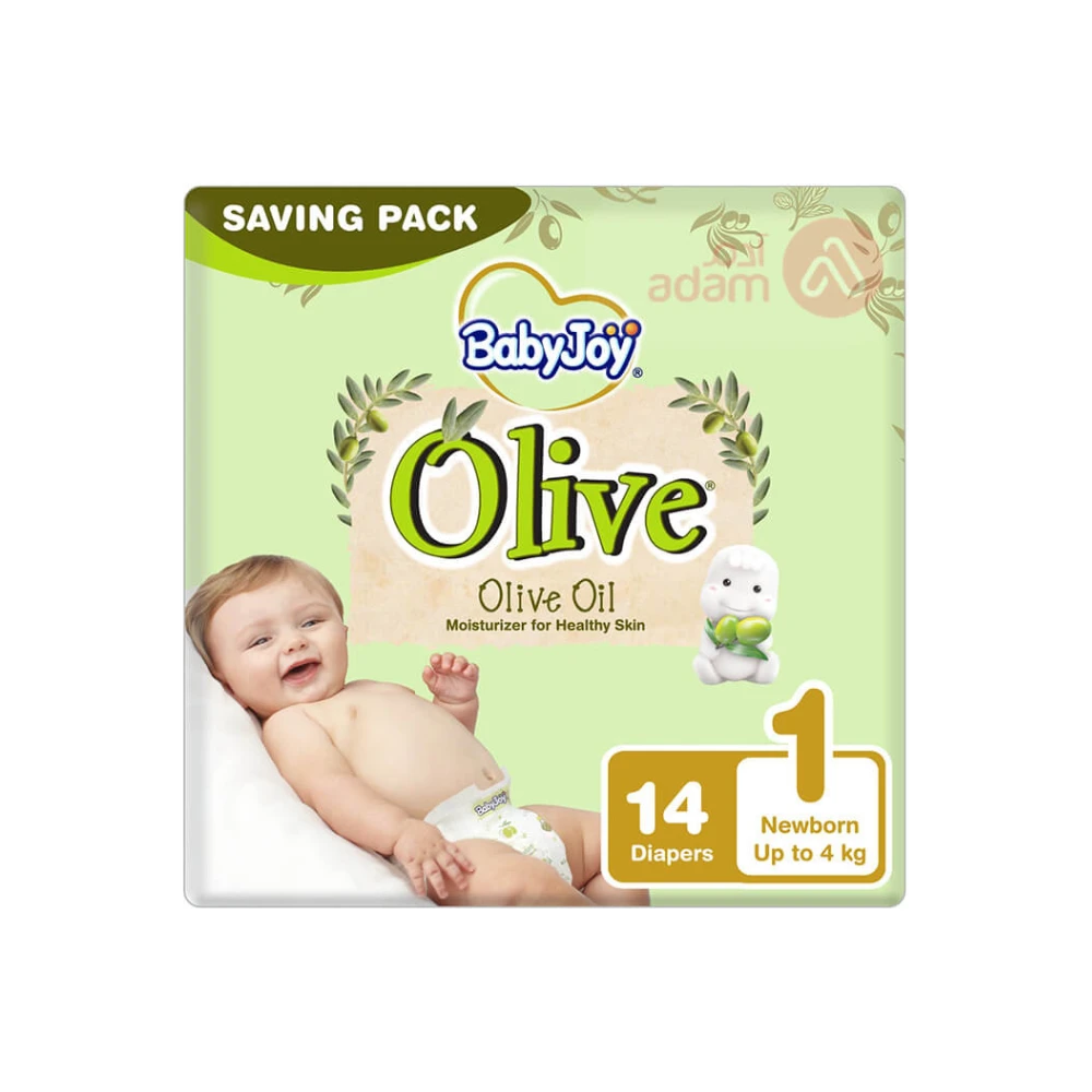 بيبي جوي حفاضات (1) بزيت الزيتون مولود جديد 14 حفاضة