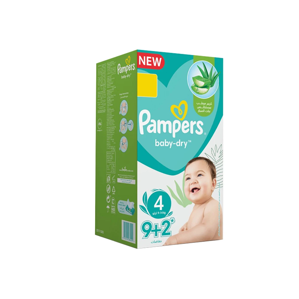 بامبرز حفاضات (4) بيبي دراي 11 حفاضة